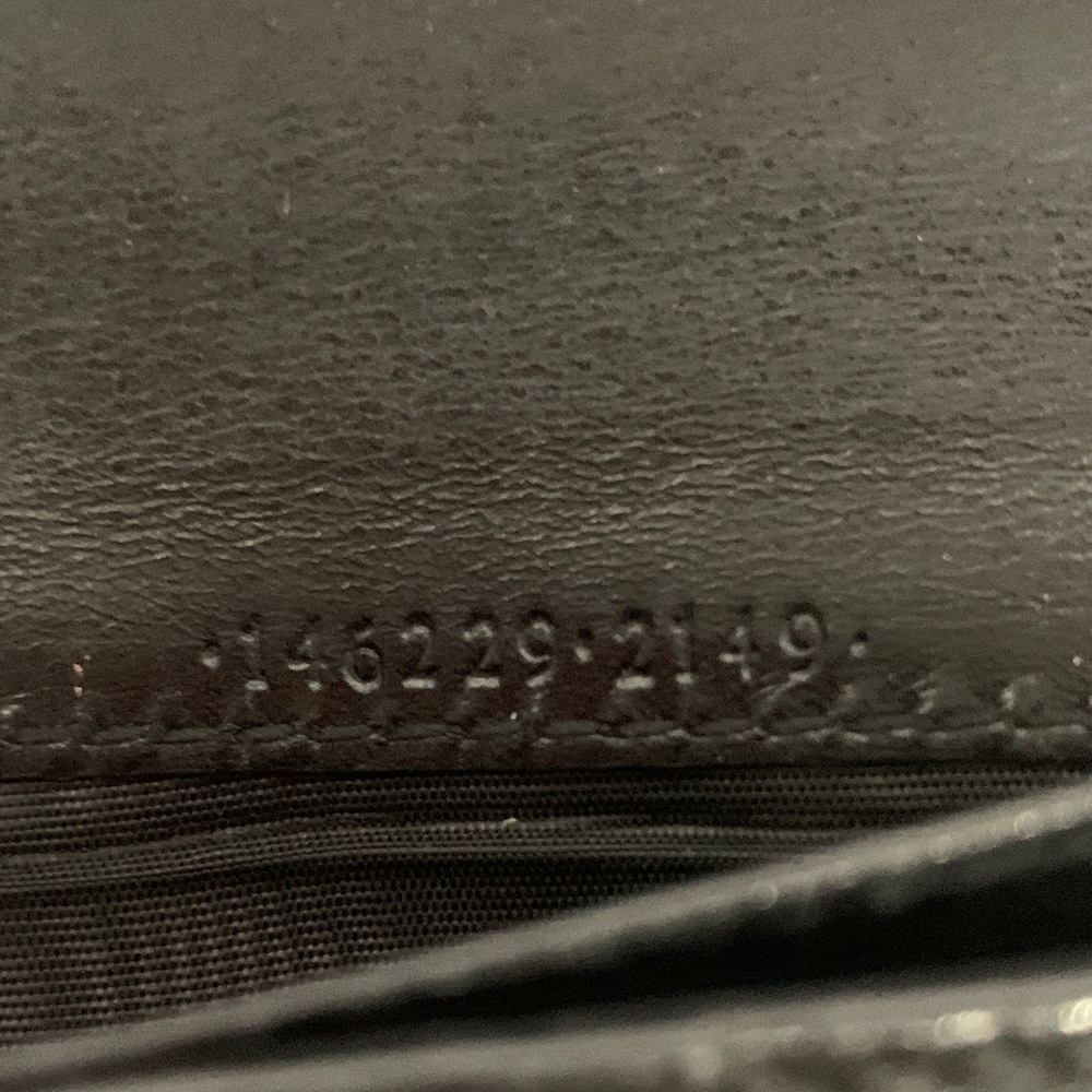 Gucci GG Signature Monogram Embossed Black Leather Long Flap Wallet - Picture 14 of 16